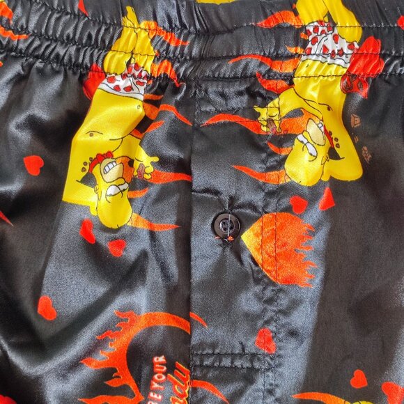 The Simpsons Homer Simpson pyjama pants men's size XL black graphic design - Picture 10 of 13